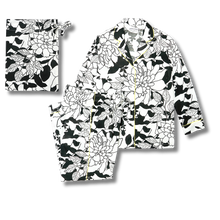 Load image into Gallery viewer, Black and white floral patterned pyjama