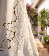Load image into Gallery viewer, Close-up of the embroidery on the legs.