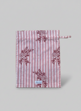 Load image into Gallery viewer, Victoria Pink and white striped fabric bag