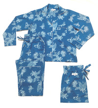 Load image into Gallery viewer, Long Sleeve Pyjamas -Matching set in Ipanema Print - Blue

