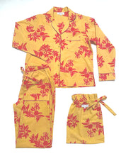 Load image into Gallery viewer, Long Sleeve Pyjamas - Matching set in  Cartagena Print - Yellow/ Pink
