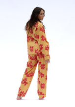 Load image into Gallery viewer, Long Sleeve Pyjamas - Matching set in  Cartagena Print - Yellow/ Pink
