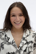 Load image into Gallery viewer, Short Sleeve Pyjamas - Matching set in  Paloma Print - Cream/Black
